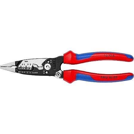KNIPEX Tools 13 72 8 Forged Wire Stripper, 8-Inch (Comfort Grip) $50.39