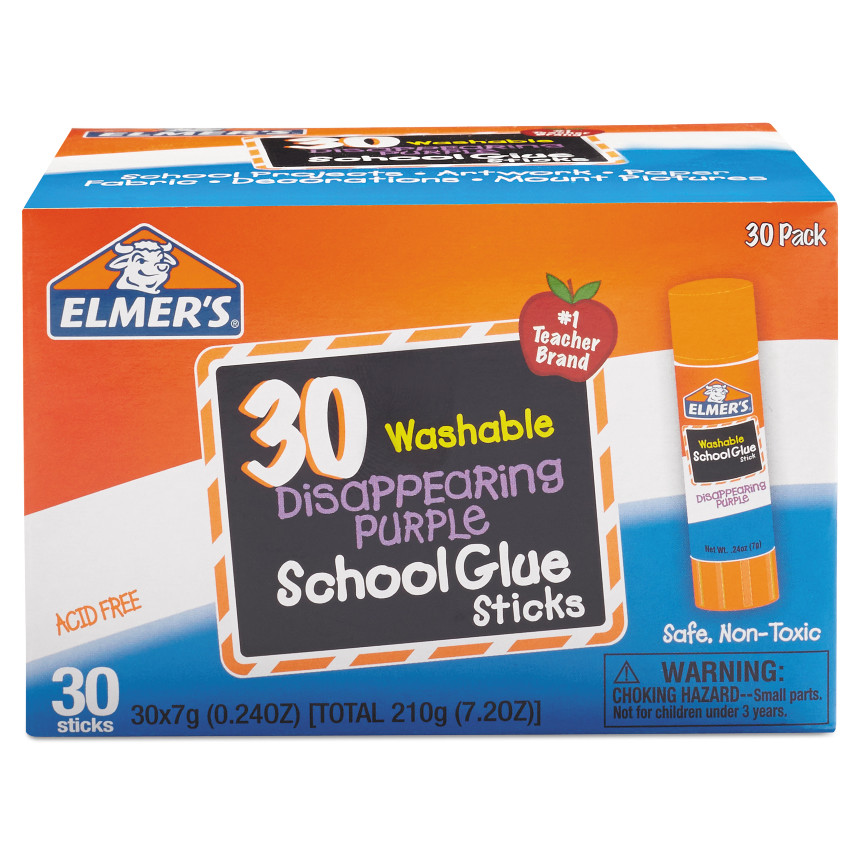 30-Pack 0.24oz Elmer's Disappearing Purple School Glue Sticks $5.48