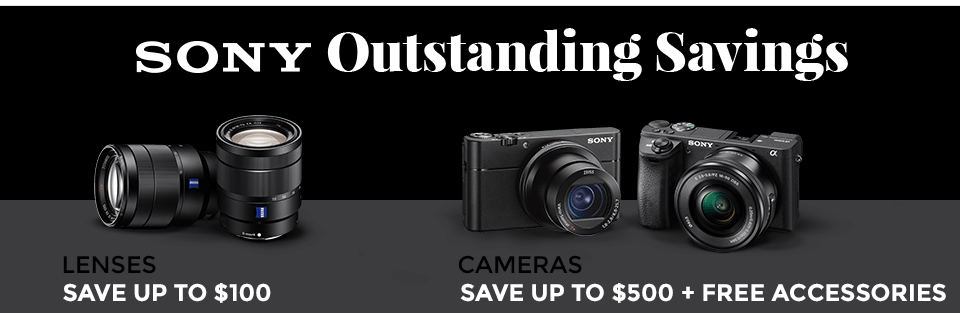 Sony a Series Mirrorless Camera &  Lens Sale: a6000 + accessories $448, a6300 + accessories $748, a6500 + accessories $1198, E35 f1. 8 lens $398 & More