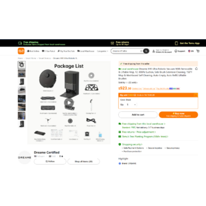 Dreame X40 Ultra $923.3 (historic lowest price in 2024) + Free Shipping