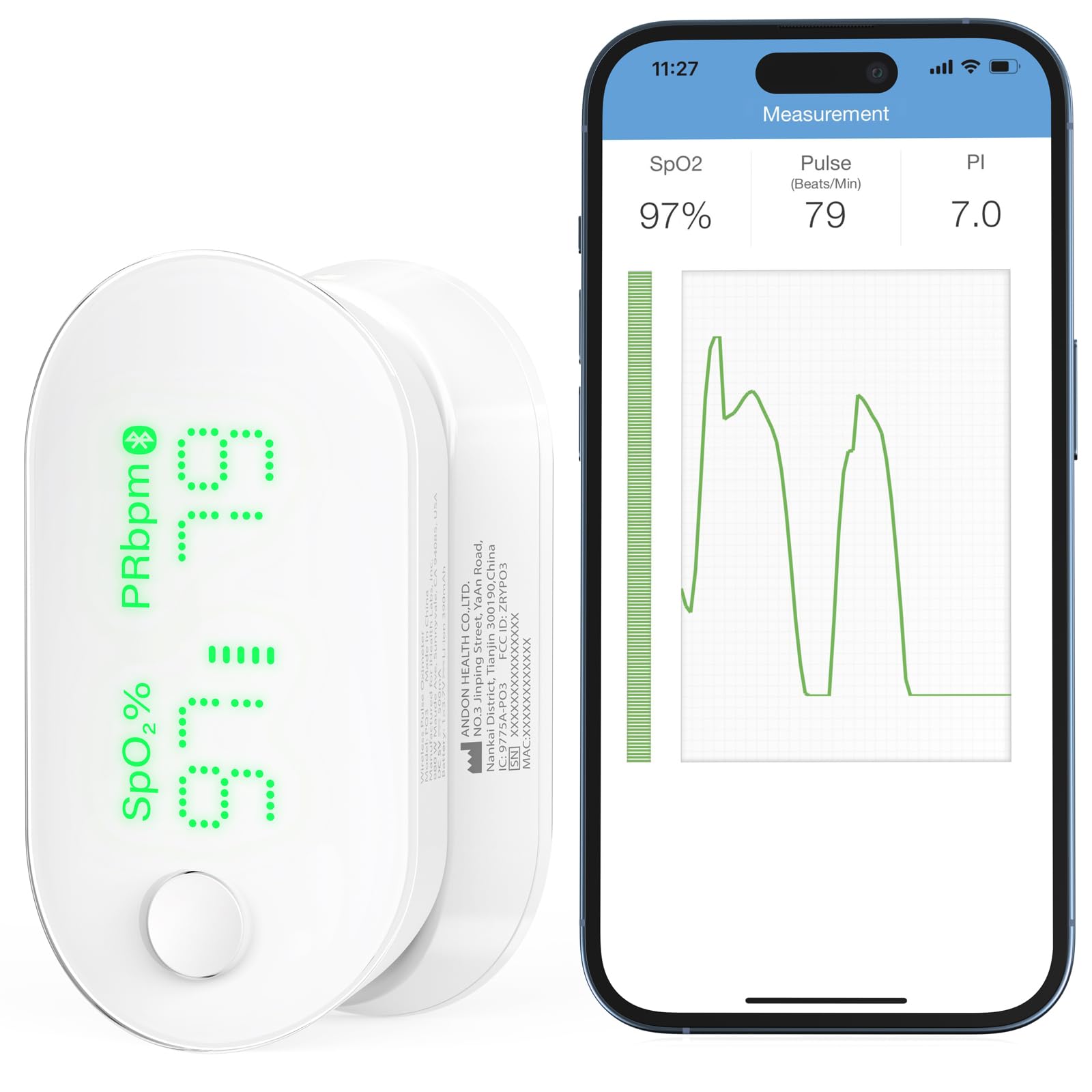 iHealth AIR Wireless Fingertip Pulse Oximeter $20.39 + Free Shipping