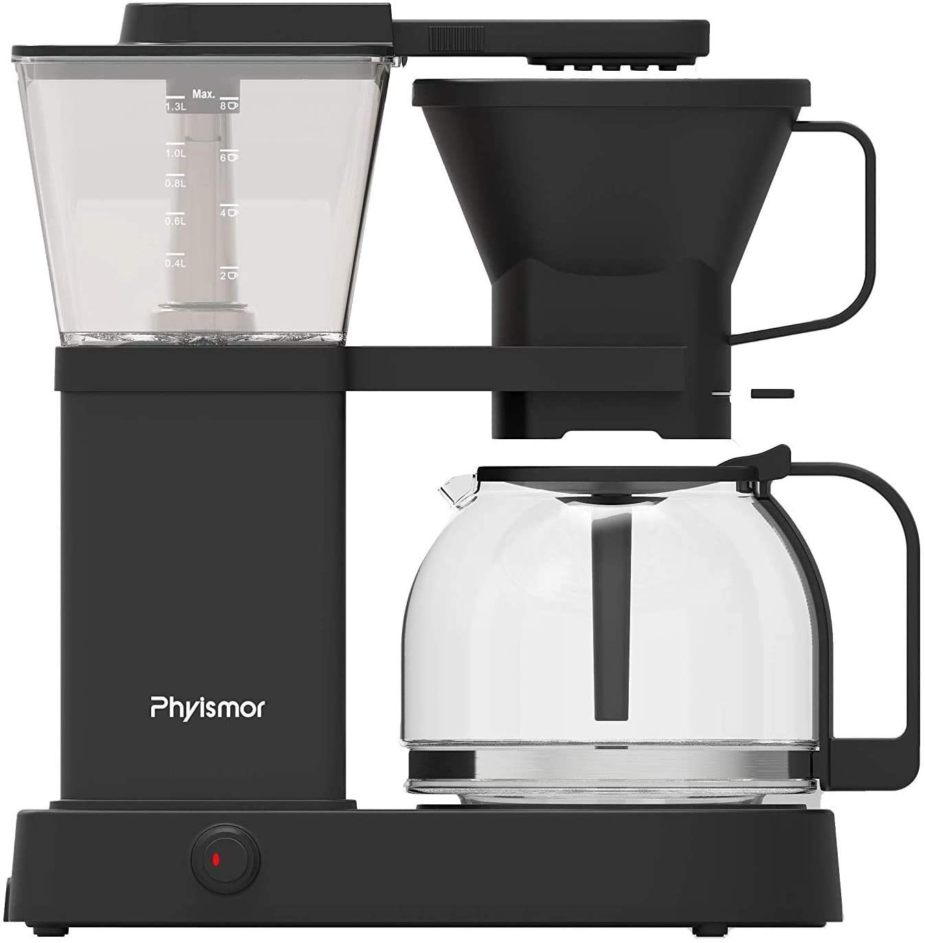 Drip Coffee Maker, 2-8 Cup Pour Over Coffee Brewer with Glass Carafe, Strength Control and High Temperature,Black $49.99