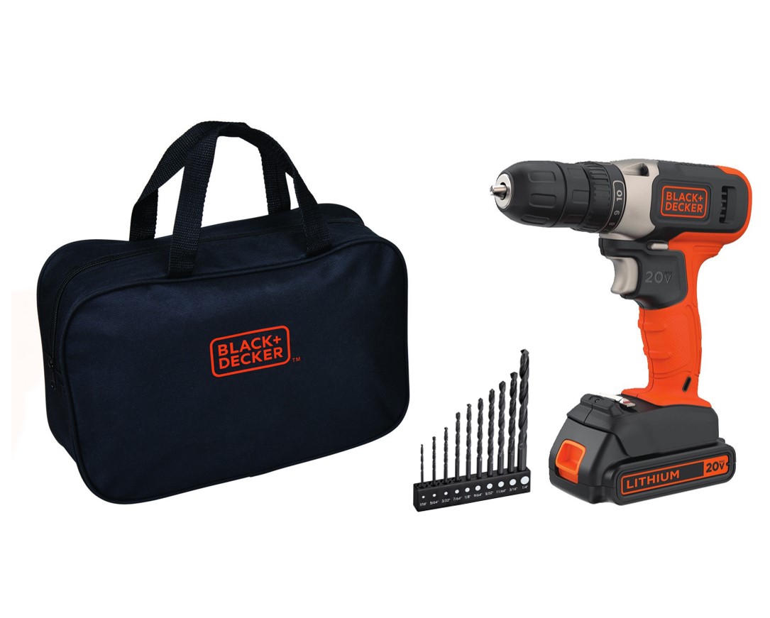 Black Decker 20 Volt Max Lithium Ion Cordless Drill 9 Ymmv Bcd702vabwm