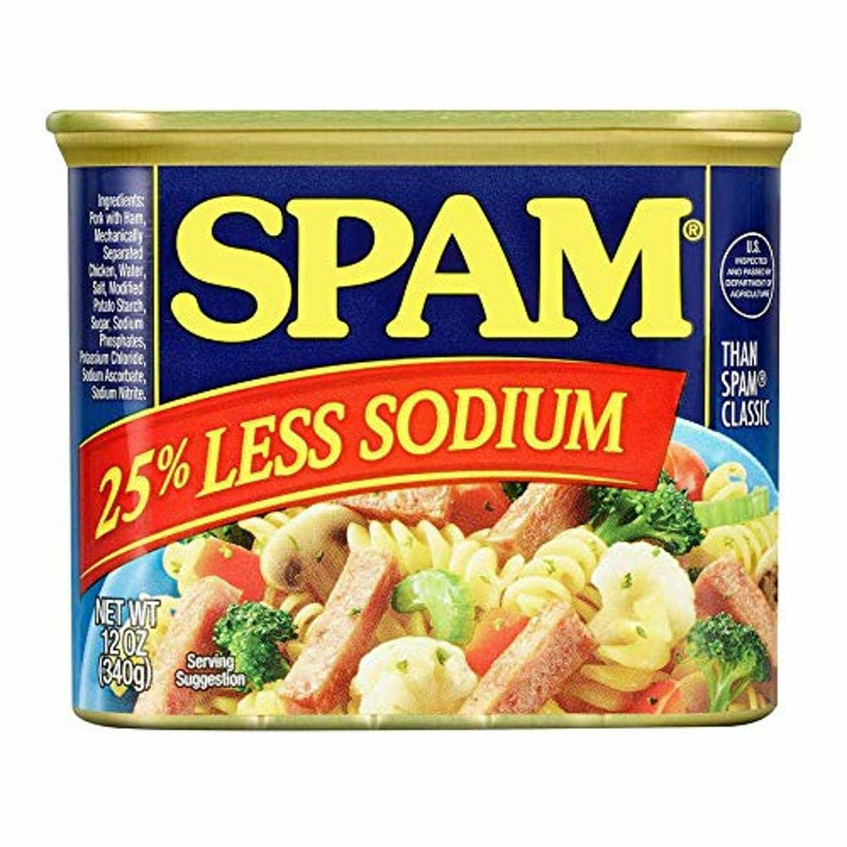 SPAM Less Sodium, 12 Oz (Pack Of 12) $25.96