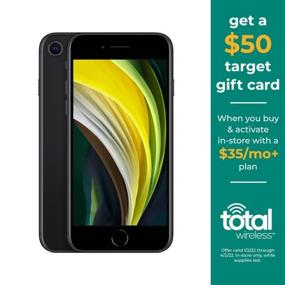 YMMV Total Wireless Prepaid Iphone Se 2nd Gen(64gb) - Black + $150 target gift card : Target $285
