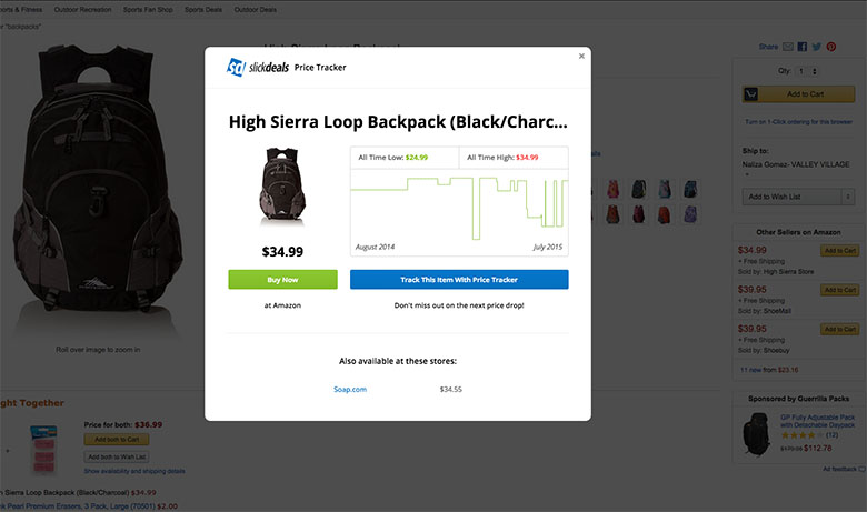 Slickdeals price tracker