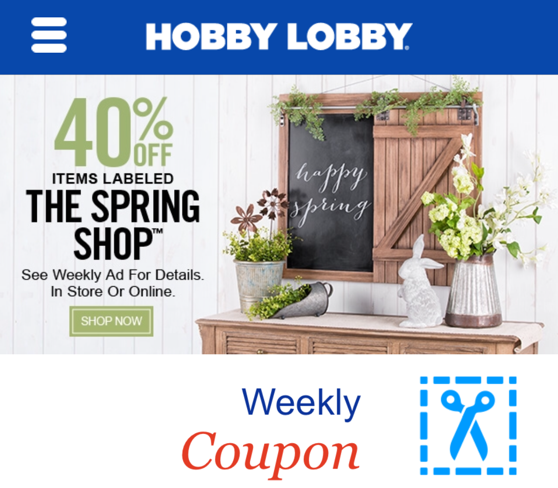 hobby lobby app coupon