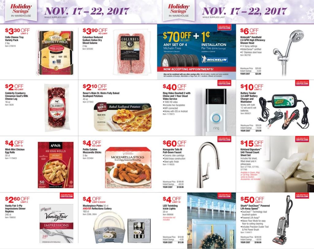 Costco November 2017 Coupon Book With Bonus Holiday Savings ...