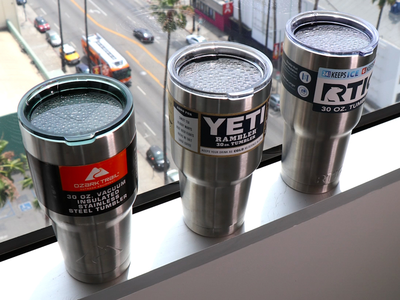Tumbler Comparison Test Yeti Vs. RTIC and Ozark Trail